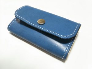 レザークラフト作品　名刺ケースの型紙と作成手順 type-A