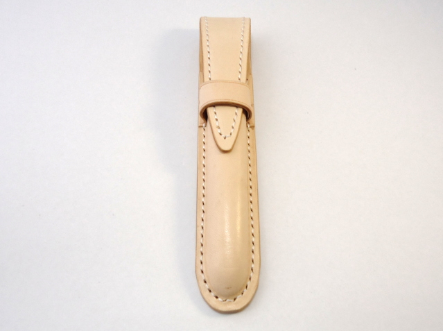 ヌメ革で作った1本差しのペンケース - Hiro Leather Craft