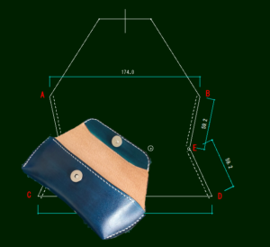 眼鏡ケースの型紙を作図する時の寸法の決め方